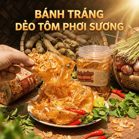 Bánh Tráng Dẻo Tôm Phơi Sương Winnie House (400g) - Siêu Cuốn