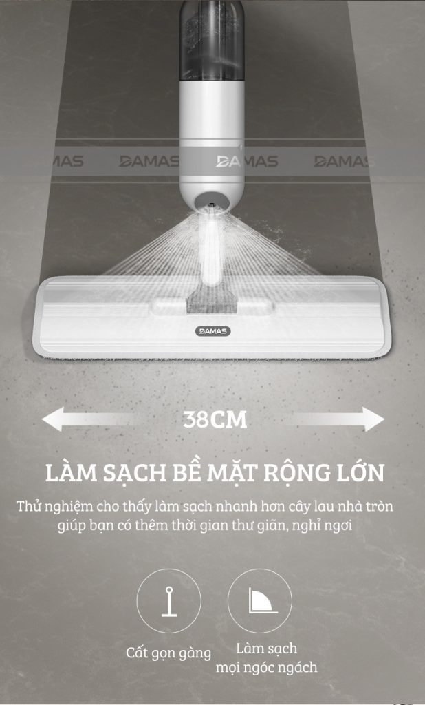 Bộ lau nhà gọn lẹ: 1 bộ lau sàn + vài món nhỏ là xong