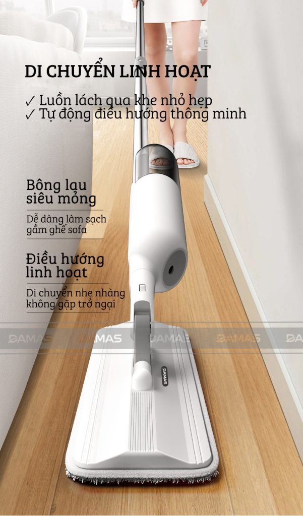 Bộ lau nhà gọn lẹ: 1 bộ lau sàn + vài món nhỏ là xong