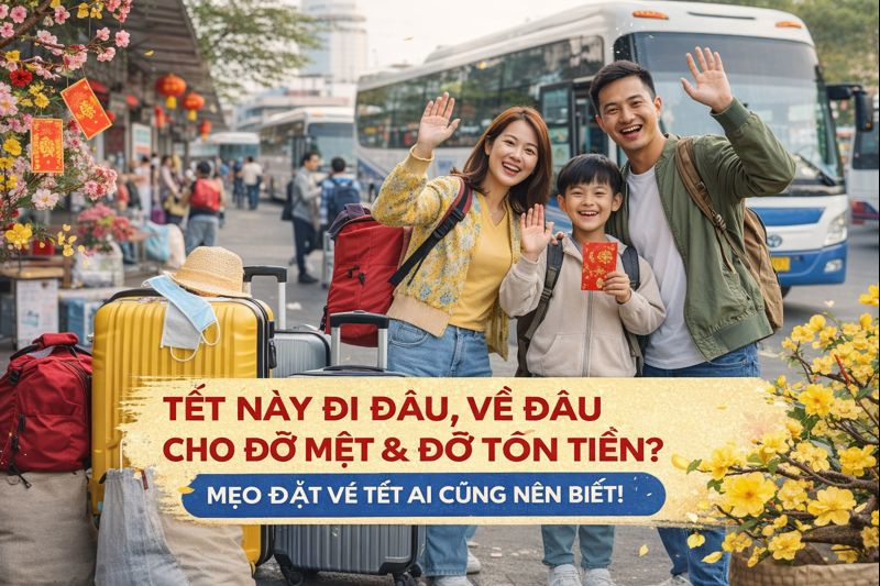 Cách đặt vé Tết 2026: Vé xe, vé tàu, vé máy bay – chuẩn bị sớm cho đỡ mệt