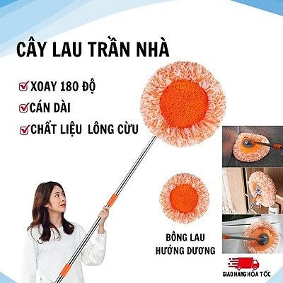 Chổi lau cán dài đa năng – Dọn nhà Tết nhẹ hơn rất nhiều