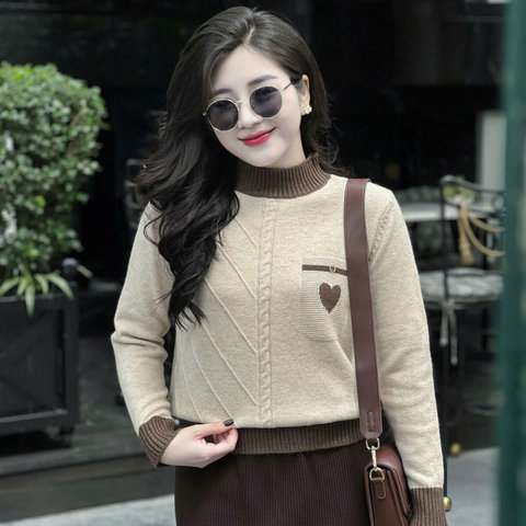 Áo Len Tim Ngực hàng QC Cao Cấp: Item "Xinh Xỉu" Cho Nàng Diện Tết