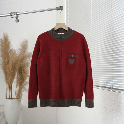 Áo Len Tim Ngực hàng QC Cao Cấp: Item "Xinh Xỉu" Cho Nàng Diện Tết