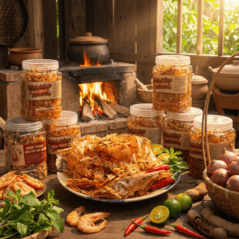 Bánh Tráng Dẻo Tôm Phơi Sương Winnie House (400g) - Siêu Cuốn