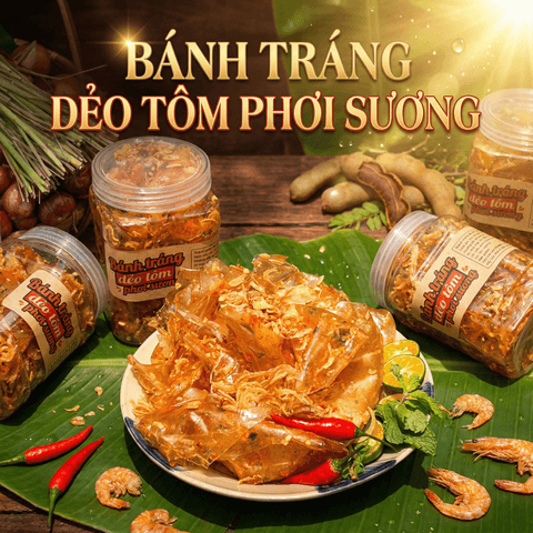 Bánh Tráng Dẻo Tôm Phơi Sương Winnie House (400g) - Siêu Cuốn