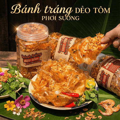 Bánh Tráng Dẻo Tôm Phơi Sương Winnie House (400g) - Siêu Cuốn